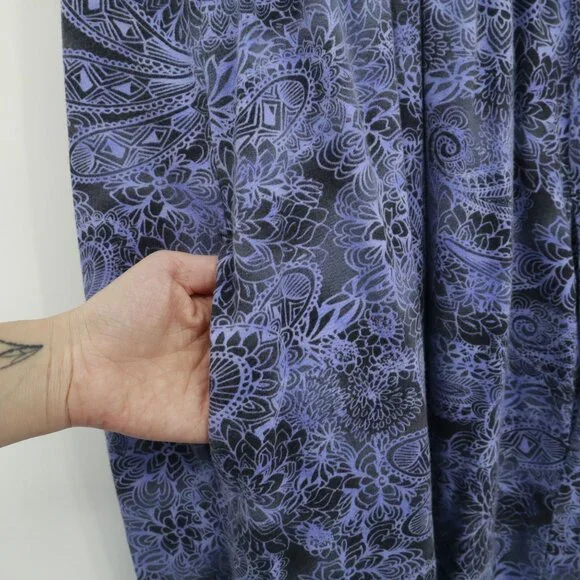 Athleta Paisley Dress Womens S Purple Boho Feminine Active Casual Beach Hippie - Picture 4 of 16